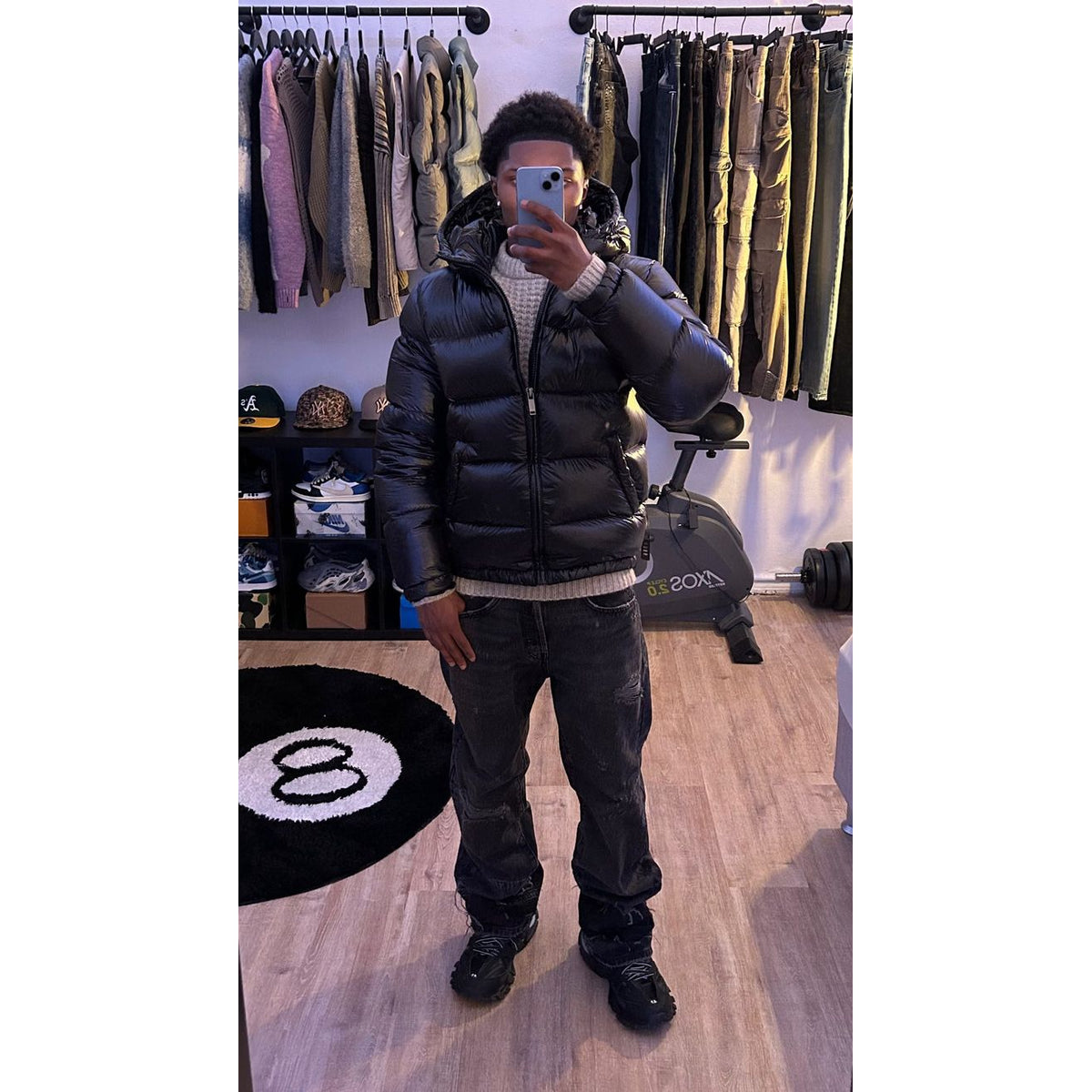 Duck Feather Puffer Jacket Men Elegant Shine Warmth Stylish Winter Outerwear 3