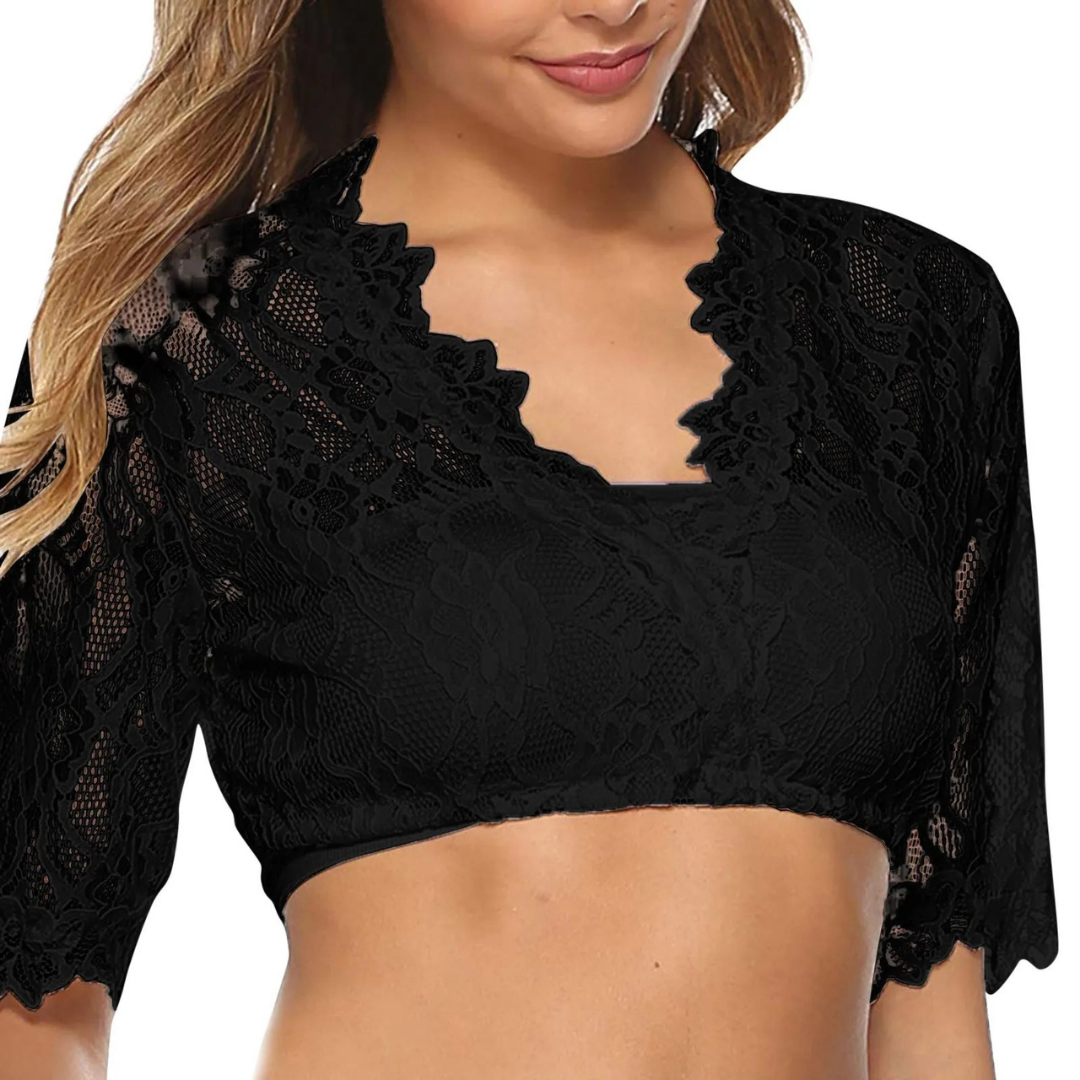 Elegant Dirndl Blouse Women Modern Oktoberfest Style Casual Chic 0