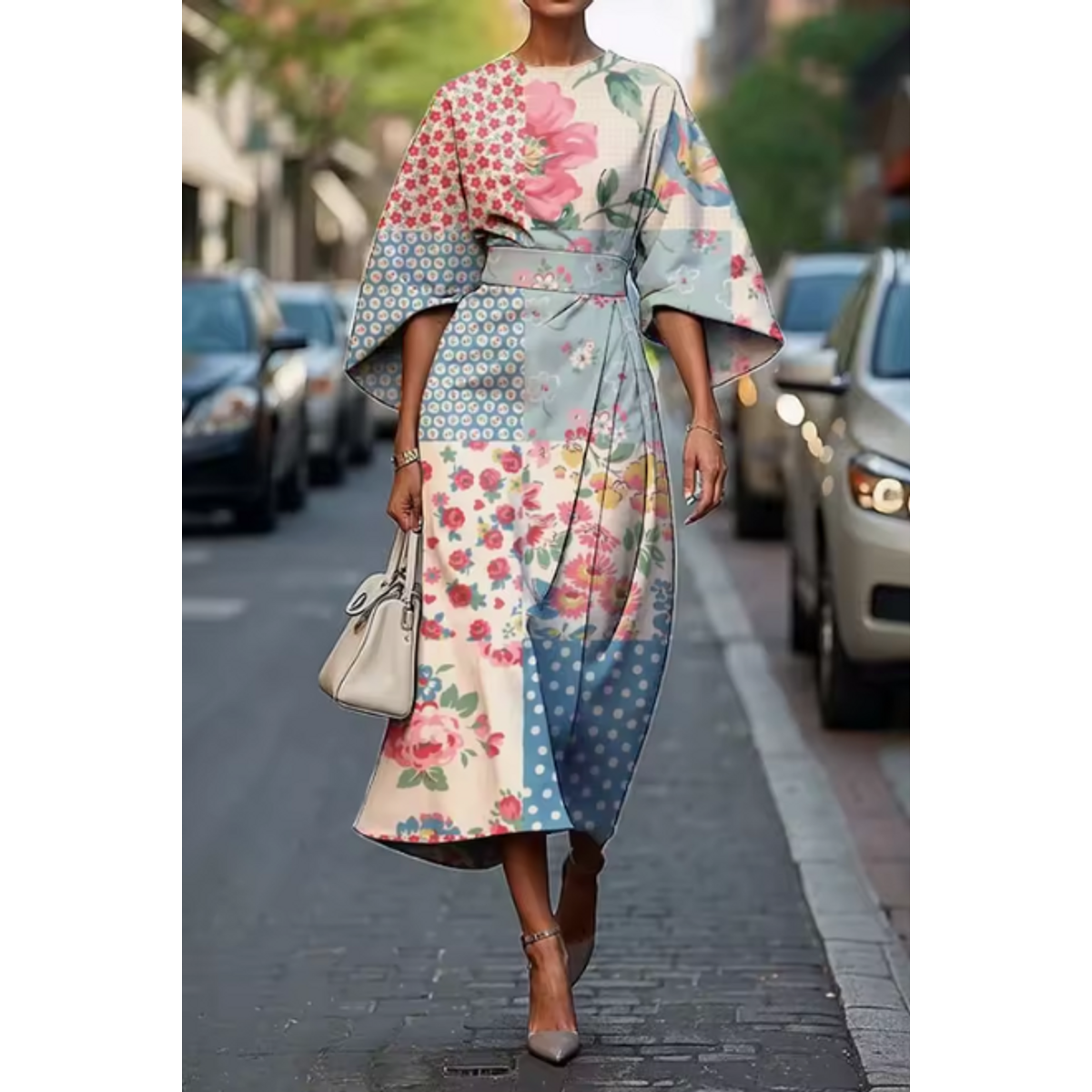 Elegant Floral Dress Women Chic Design Summer Wedding Guest Dresses 1