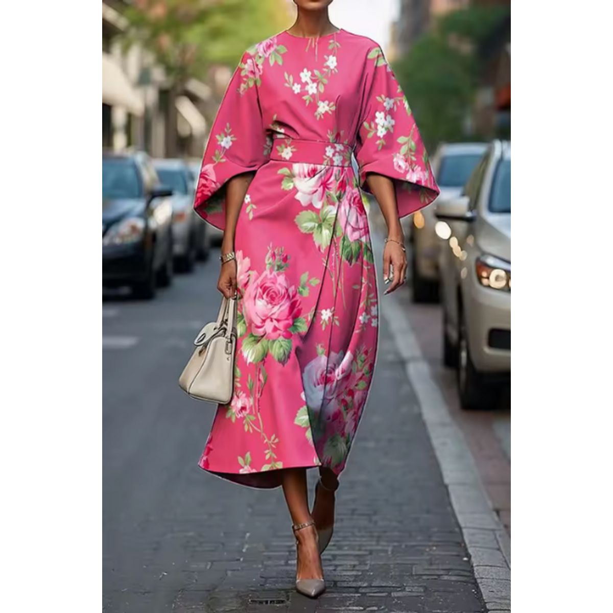 Elegant Floral Dress Women Chic Design Summer Wedding Guest Dresses 2