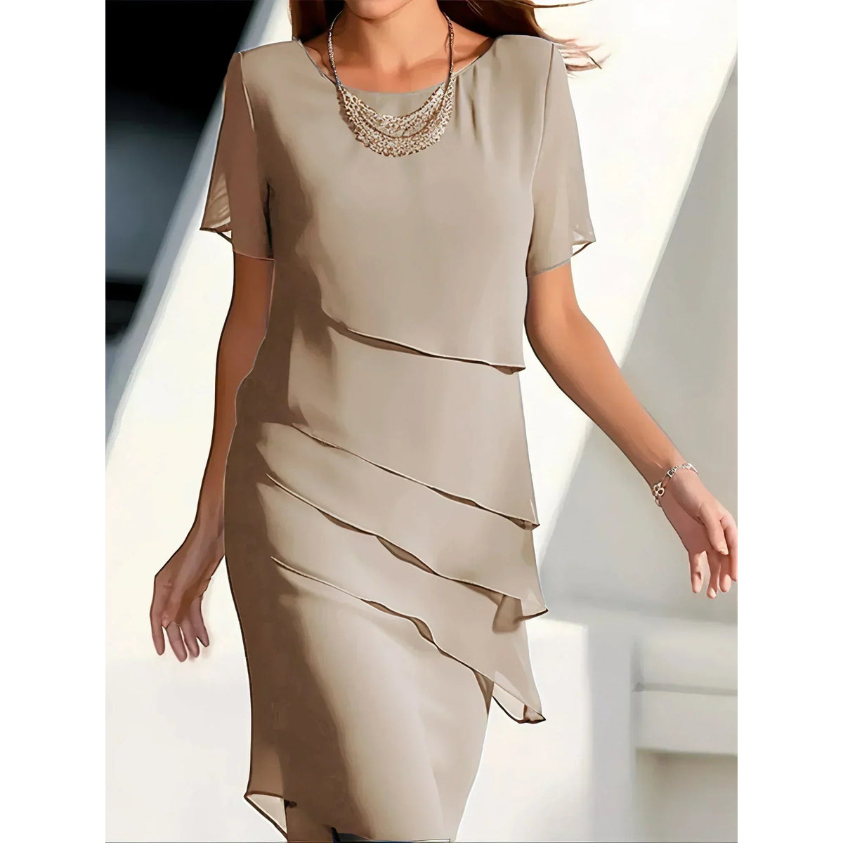 Elegant Slimming Dress for Women Tailored Chic Summer Style 3