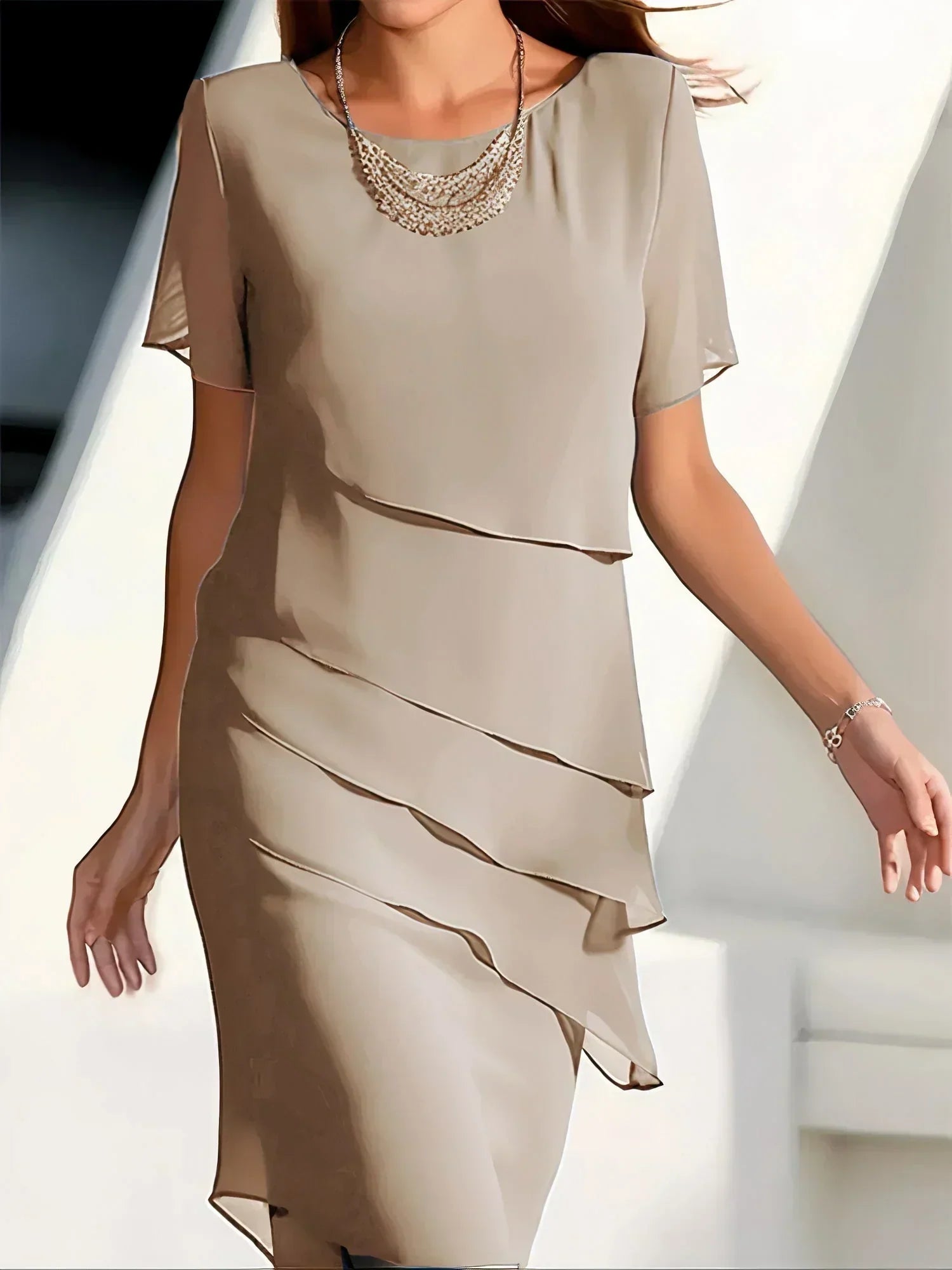 Elegant Slimming Dress for Women Tailored Chic Summer Style 3
