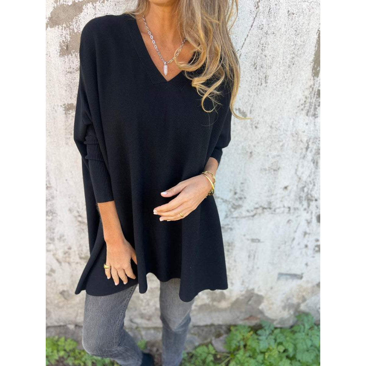 Elegant V-Neck Cashmere Sweater Women Lightweight Spring Summer Chic 0