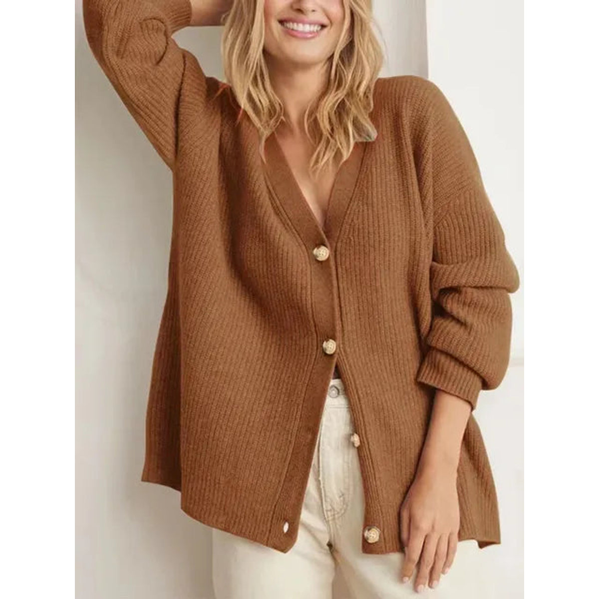 Elegant Women's Cardigan Soft Fabric Timeless Style Versatile Layering Piece 8