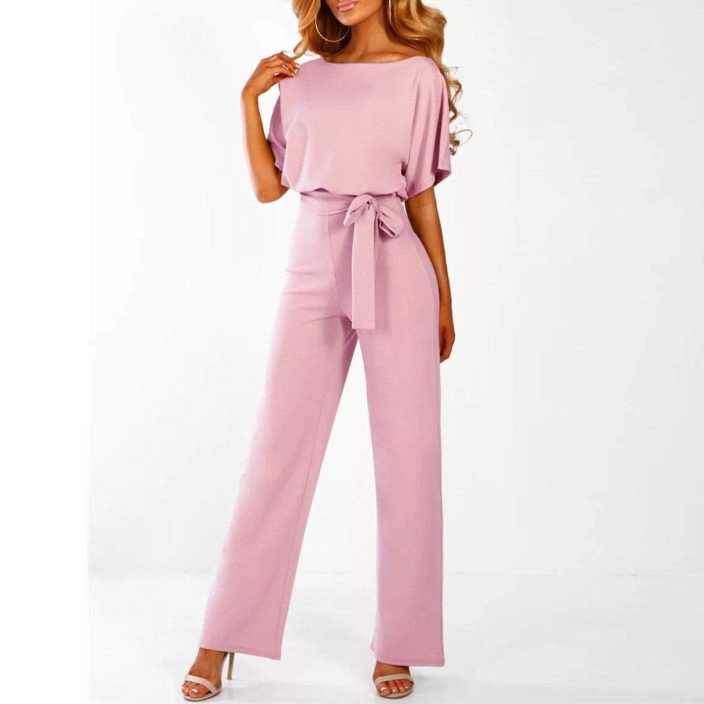 Elegant Women's Jumpsuit Dark Blue Chic Stylish Design Casual 6