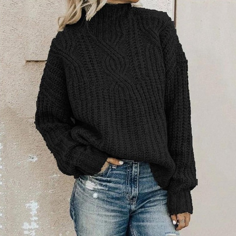 Elegant Women's Soft Knit Sweater All Seasons Versatile Style 1