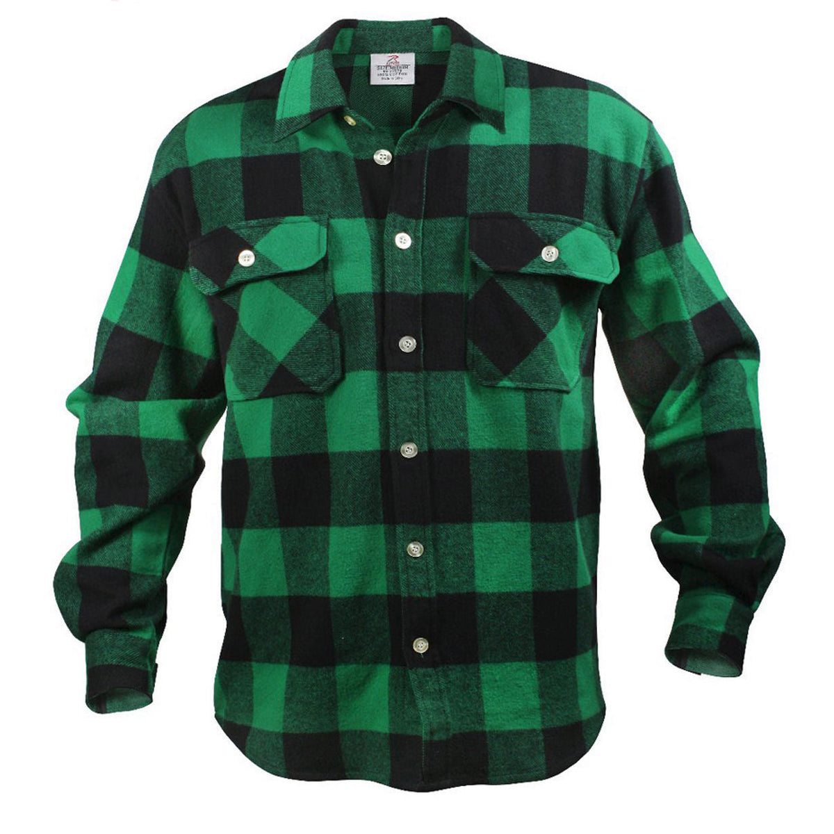 Extra Heavyweight Buffalo Plaid Flannel Shirt Men Warm Cotton Comfort 1