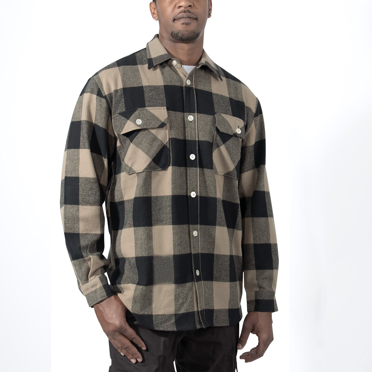 Extra Heavyweight Buffalo Plaid Flannel Shirt Men Warm Cotton Comfort 10