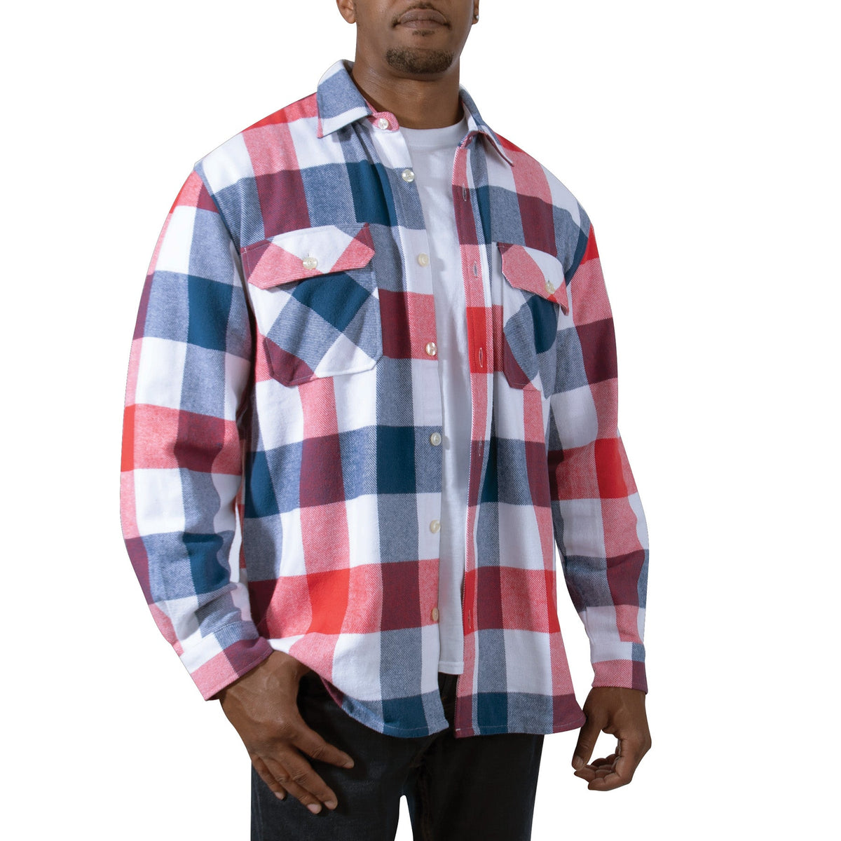 Extra Heavyweight Buffalo Plaid Flannel Shirt Men Warm Cotton Comfort 11