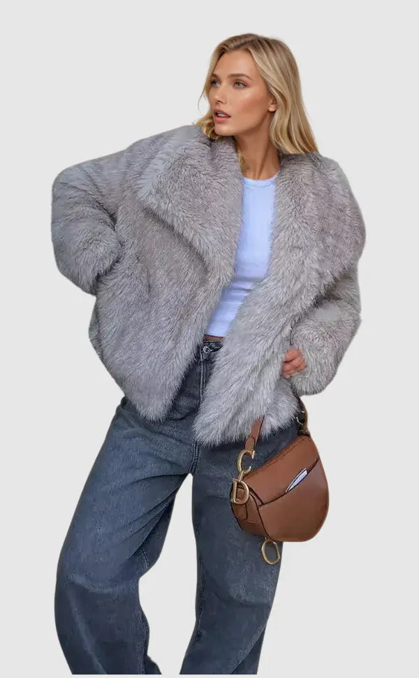 Faux Fur Jacket Stylish Cozy Elegant Winter Fashion Outerwear 2