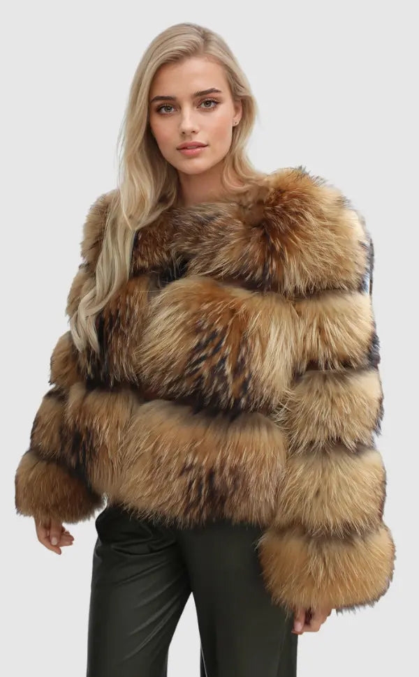 Faux Fur Jacket Women Elegant Chic Design Warmth for Cold Days 0