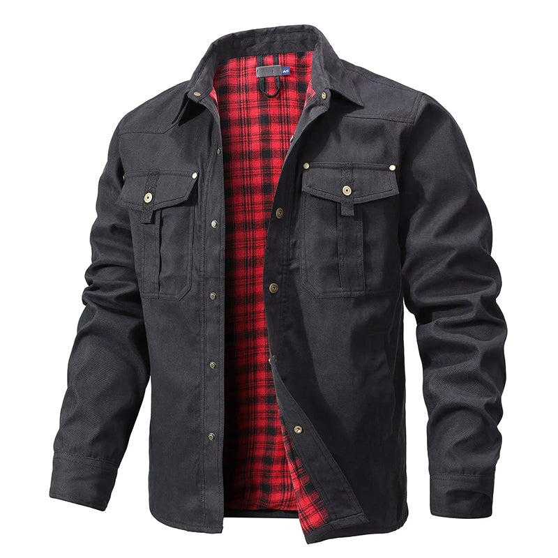 Flannel Shirt Jacket Men Classic Lumberjack Style Warm Casual Layer 0