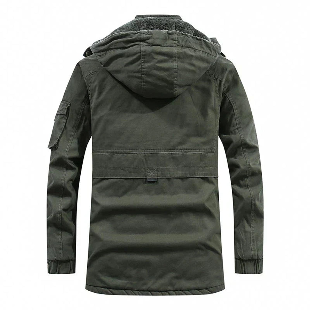 Fleece-Lined Men's Winter Jacket with Hood Elegant Design Warmth and Durability 4