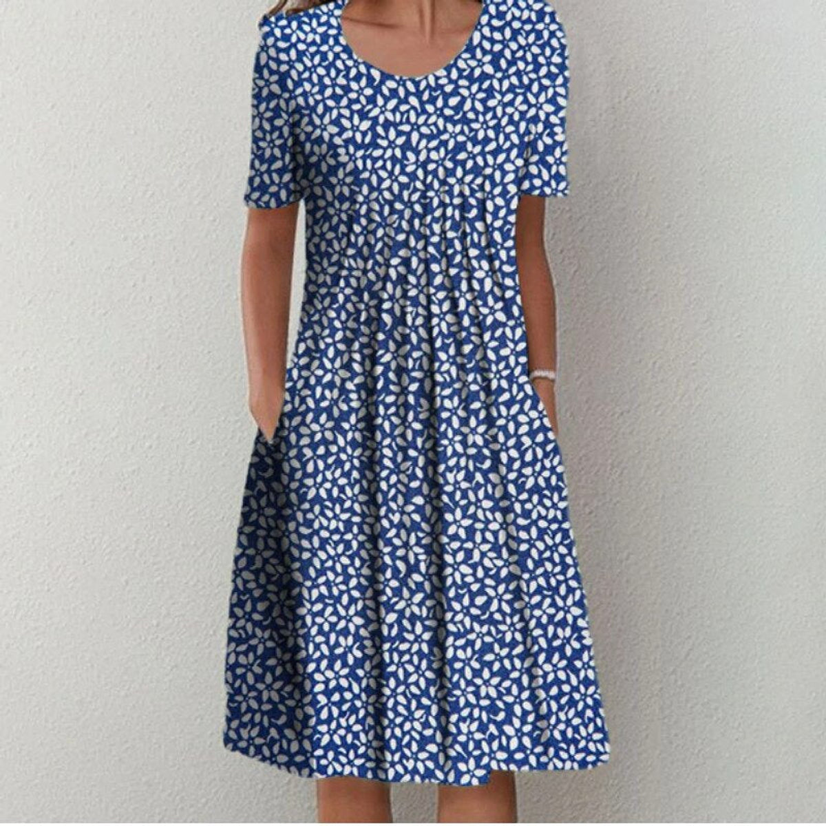 Floral Dress Women Casual Fit with Pockets Summer Elegance 0