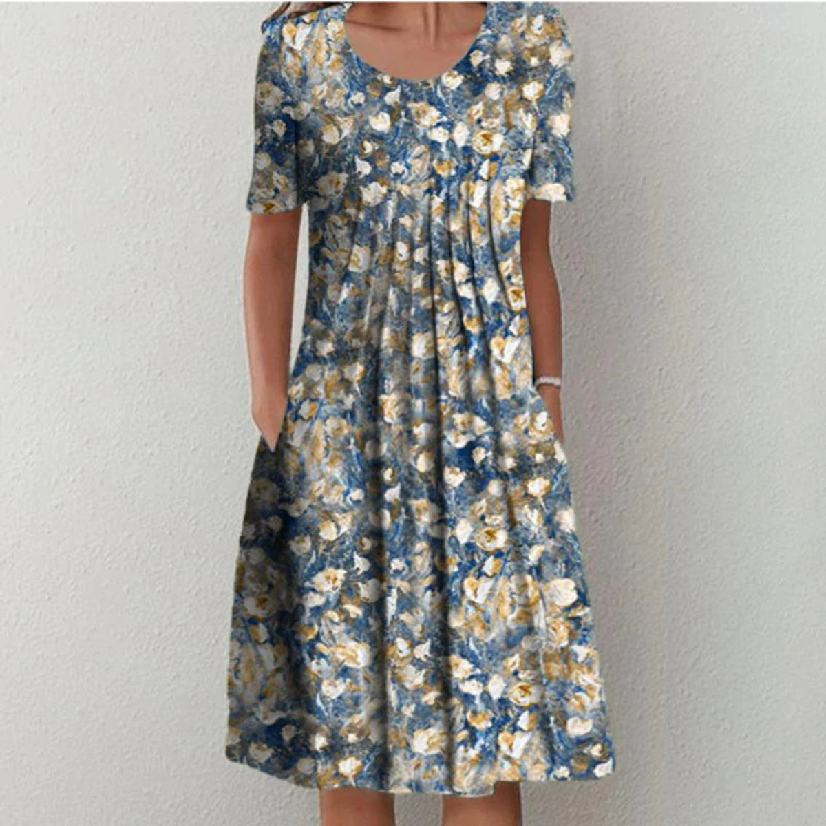 Floral Dress Women Casual Fit with Pockets Summer Elegance 3