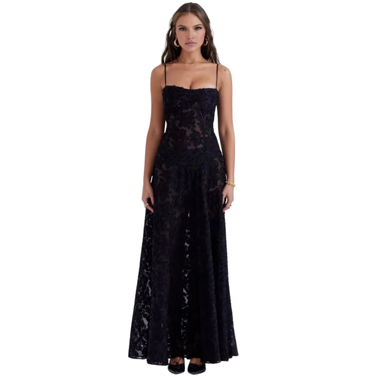 Floral Maxi Dress Women Elegant Jacquard Evening Gown Long Dress 10