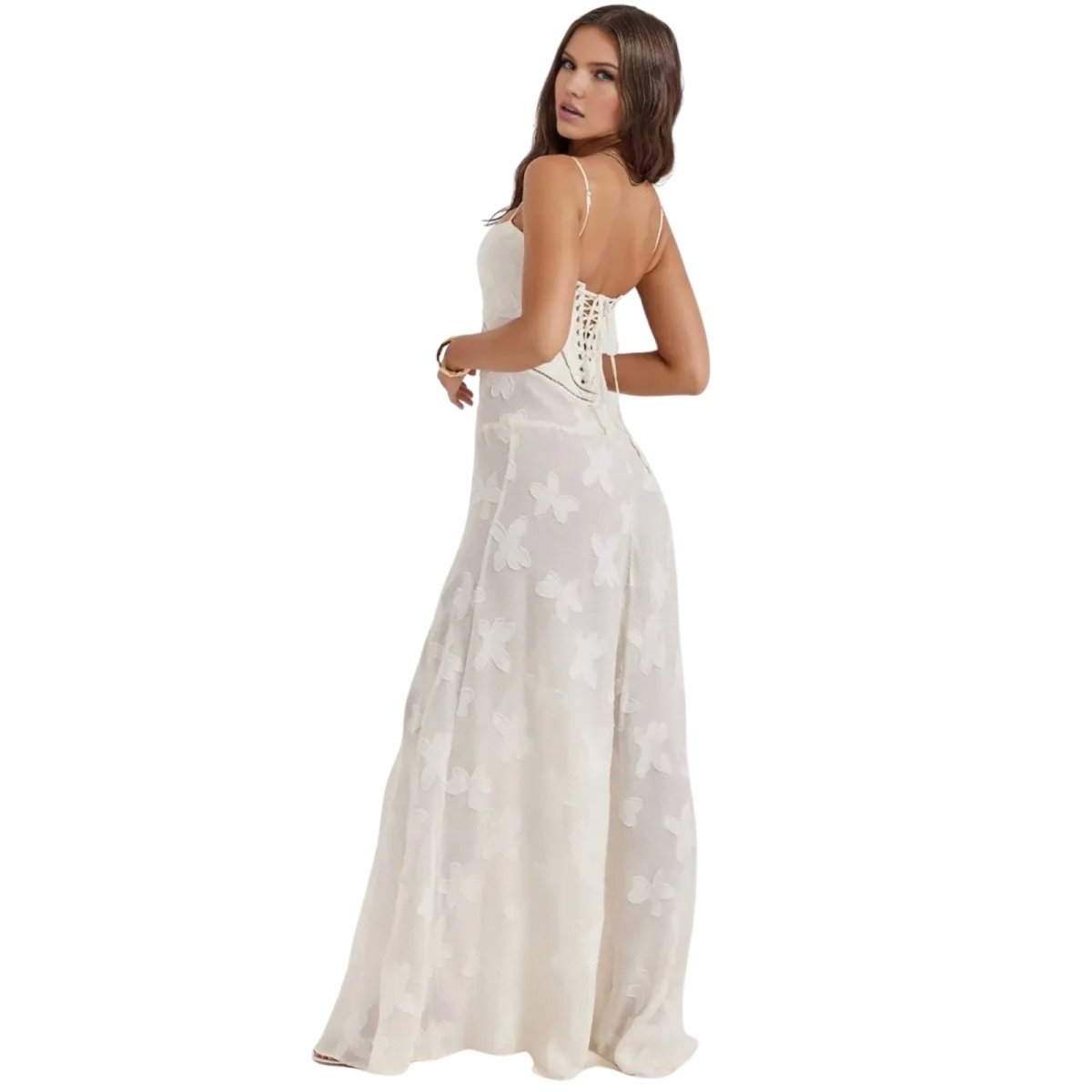 Floral Maxi Dress Women Elegant Jacquard Evening Gown Long Dress 3