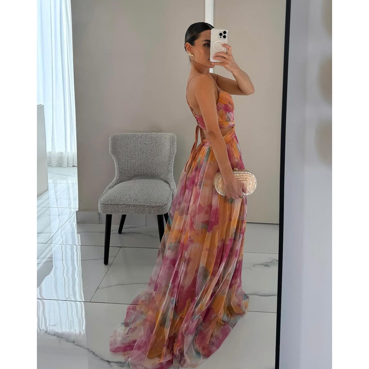 Floral Maxi Dress Women Lightweight Summer Style Effortless Elegance 3