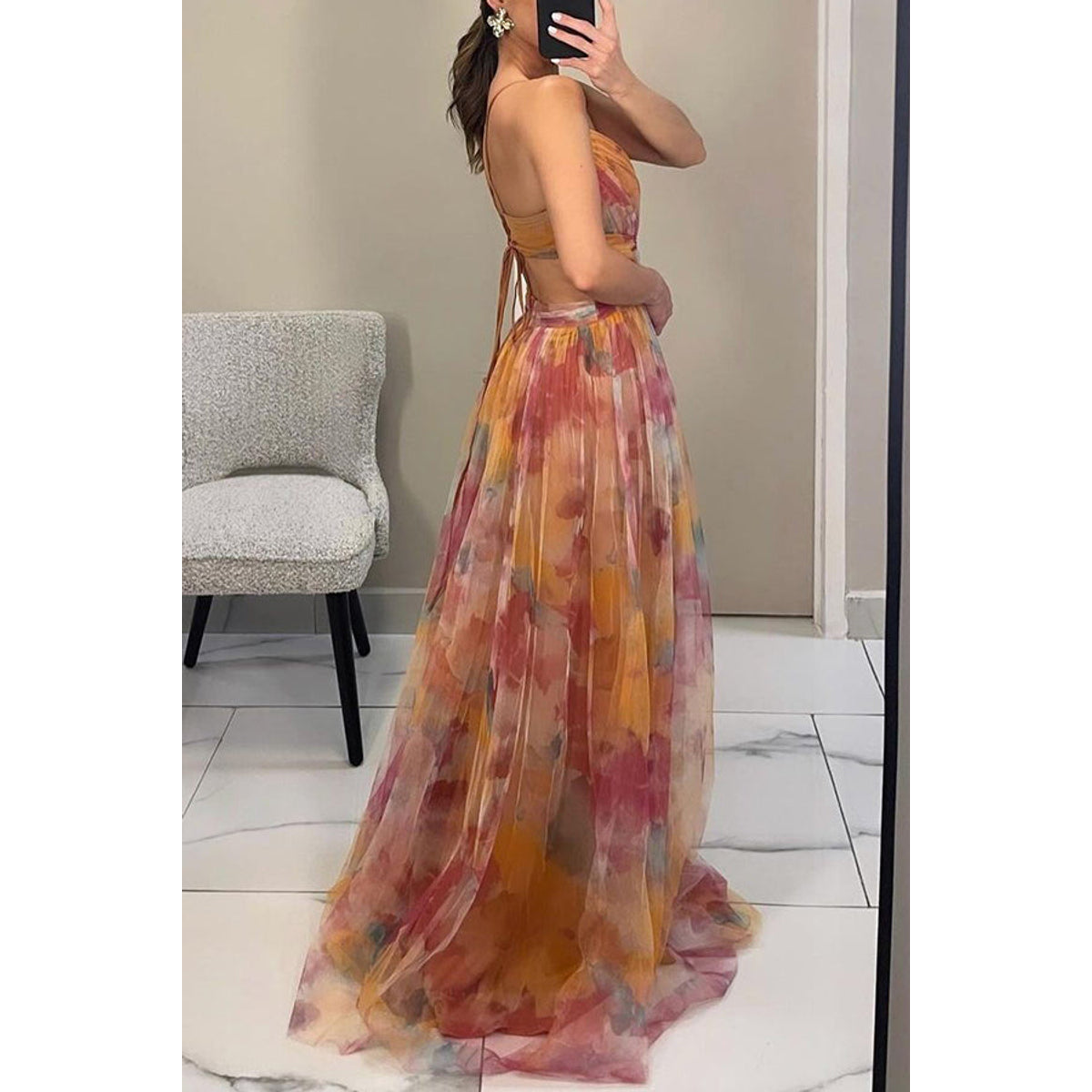 Floral Maxi Dress Women Lightweight Summer Style Effortless Elegance 4