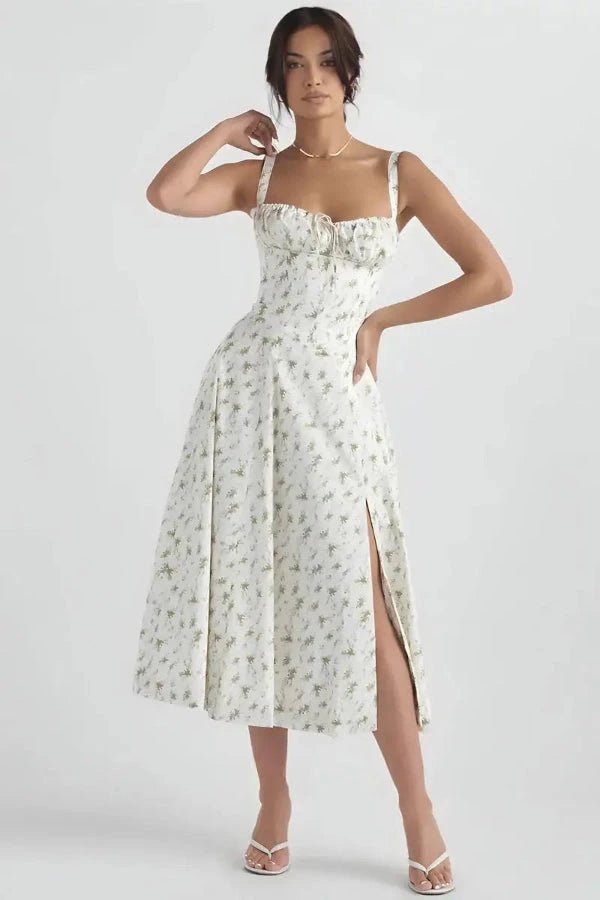 Floral Print Summer Dress for Women Adjustable Straps Casual Chic 1