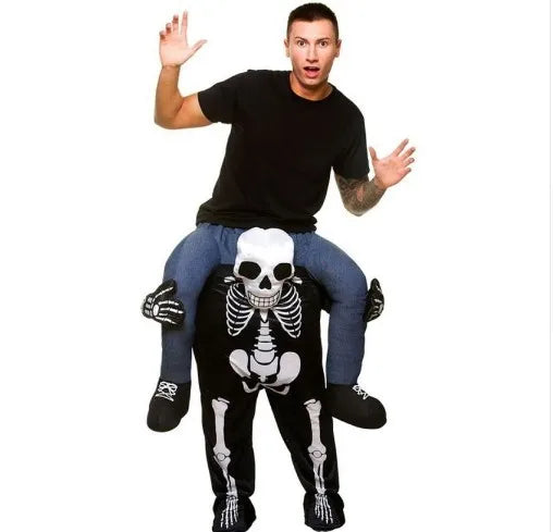 Funny Trip Costume Piggyback Ride Adult Halloween Outfit 11