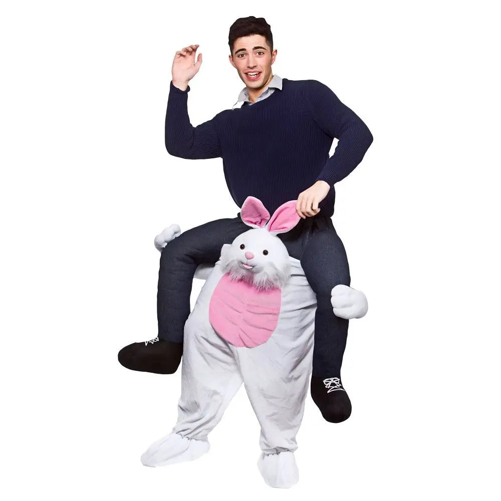 Funny Trip Costume Piggyback Ride Adult Halloween Outfit 3