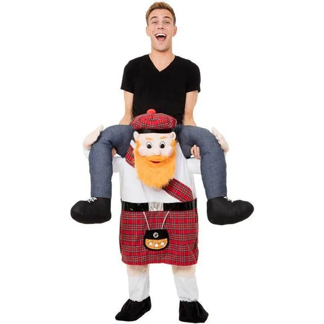Funny Trip Costume Piggyback Ride Adult Halloween Outfit 7