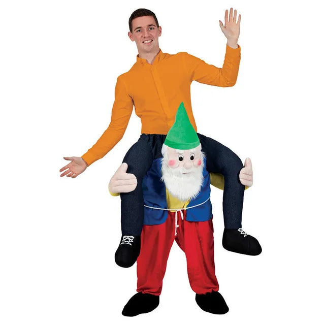 Funny Trip Costume Piggyback Ride Adult Halloween Outfit 8