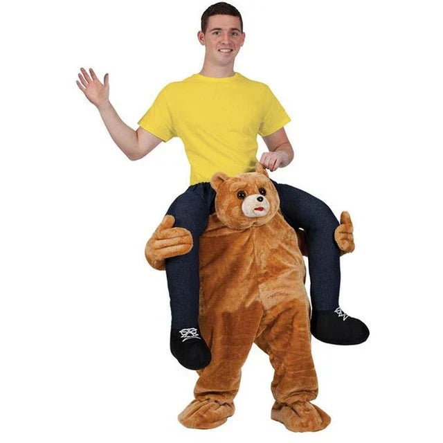 Funny Trip Costume Piggyback Ride Adult Halloween Outfit 9