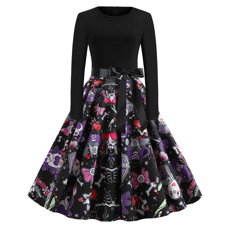 Gothic Caricature Costume Halloween Midi Outfit Unique Design for Women 0