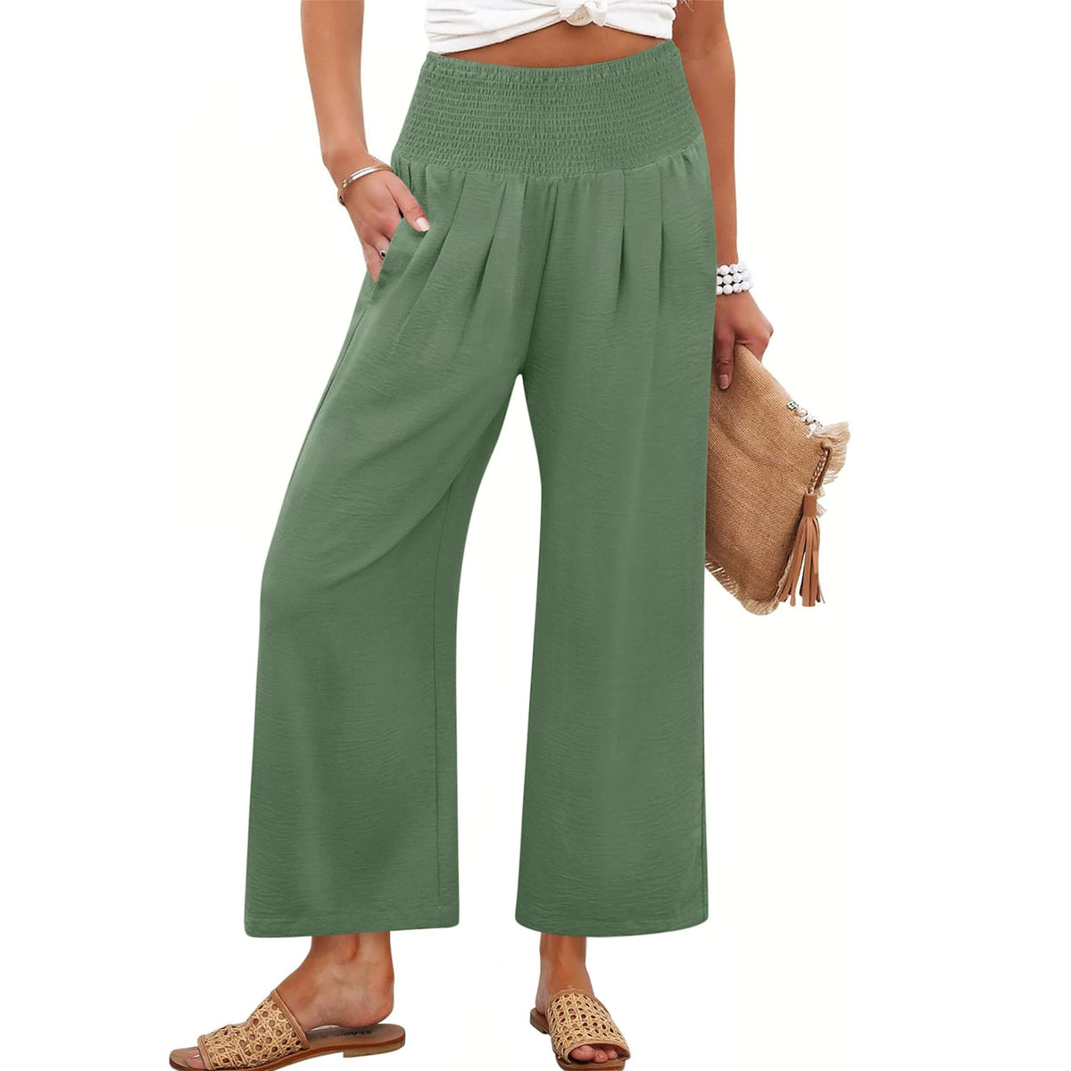 Harper | Fließende Palazzo-Hose mit hohem Bund