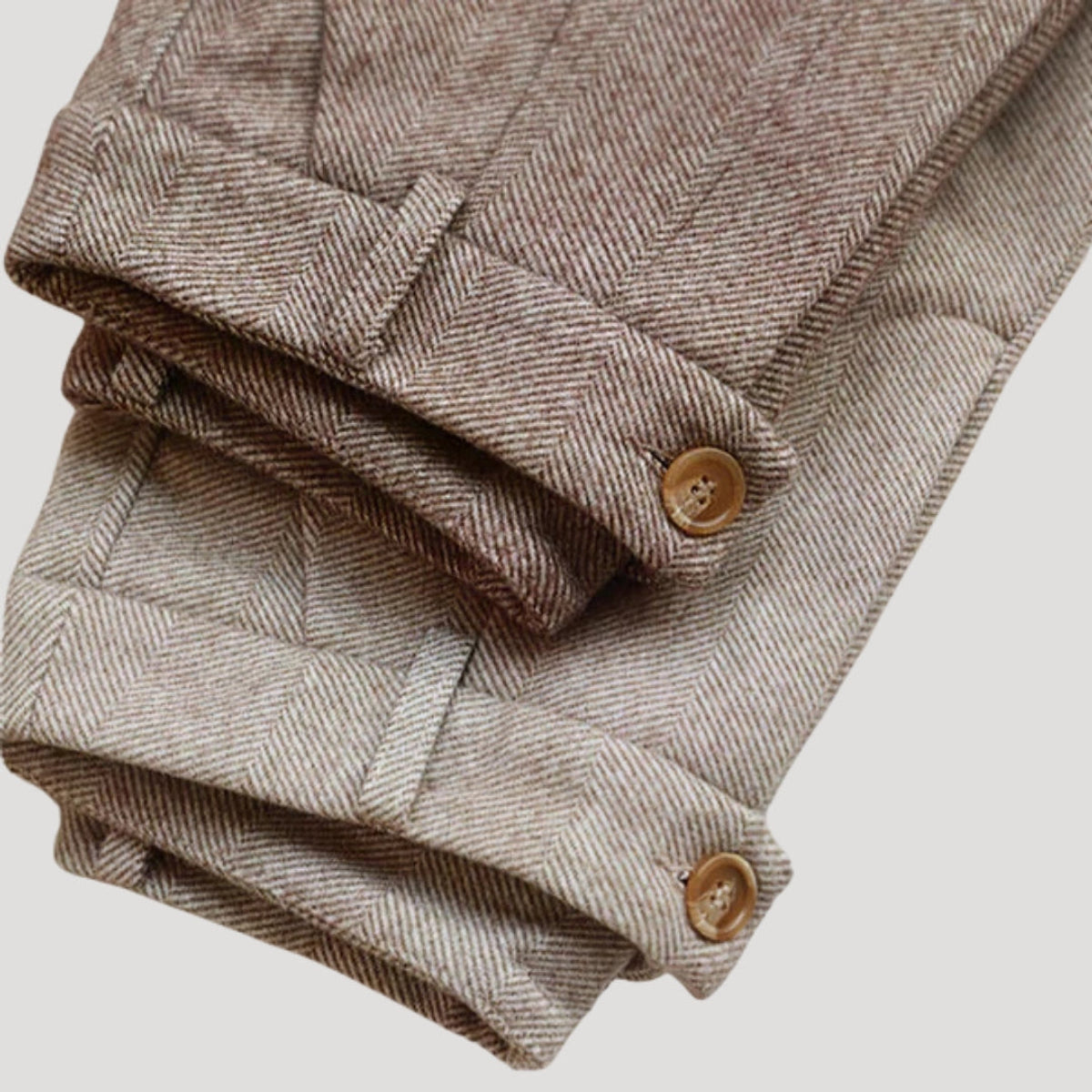 Heritage Herringbone Trousers Men Tailored Fit Smart Casual Elegance 3
