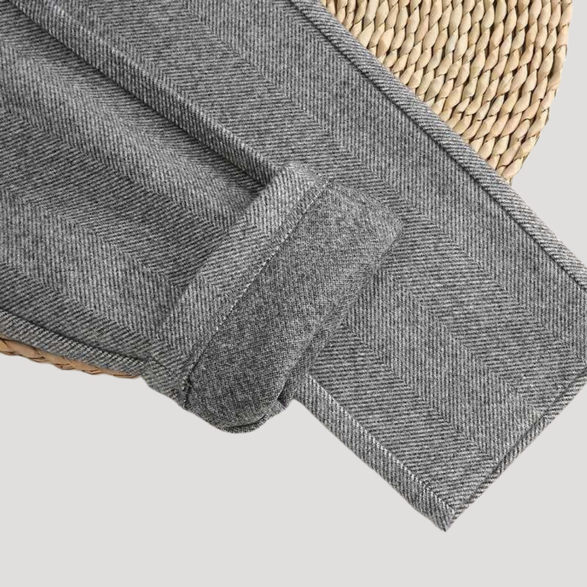 Heritage Herringbone Trousers Men Tailored Fit Smart Casual Elegance 8