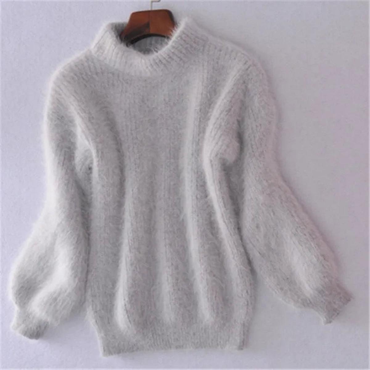 High Neck Knit Sweater Women Cozy Elegant Design for Cool Weather 2