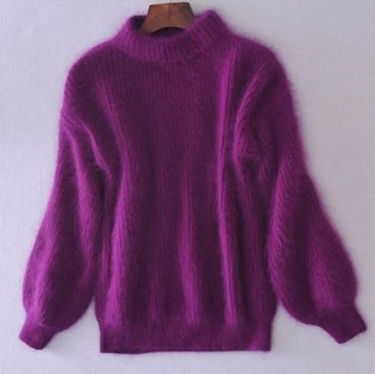 High Neck Knit Sweater Women Cozy Elegant Design for Cool Weather 3