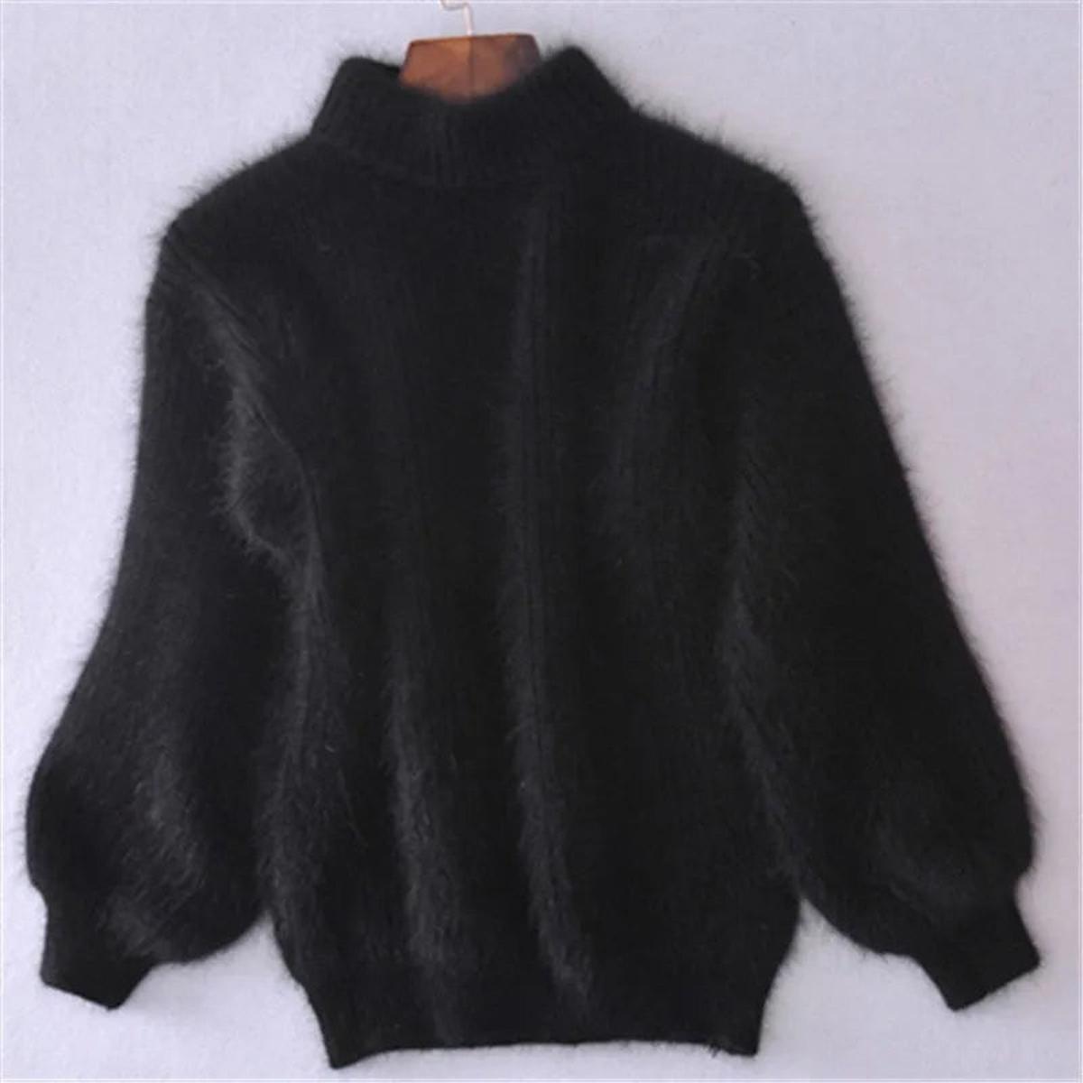 High Neck Knit Sweater Women Cozy Elegant Design for Cool Weather 7