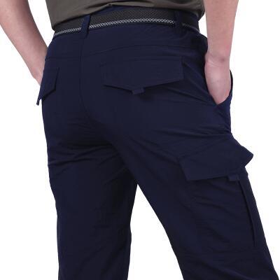 High Waist Black Cargo Pants for Men - Relaxed Fit Utility Trousers with Pockets 1