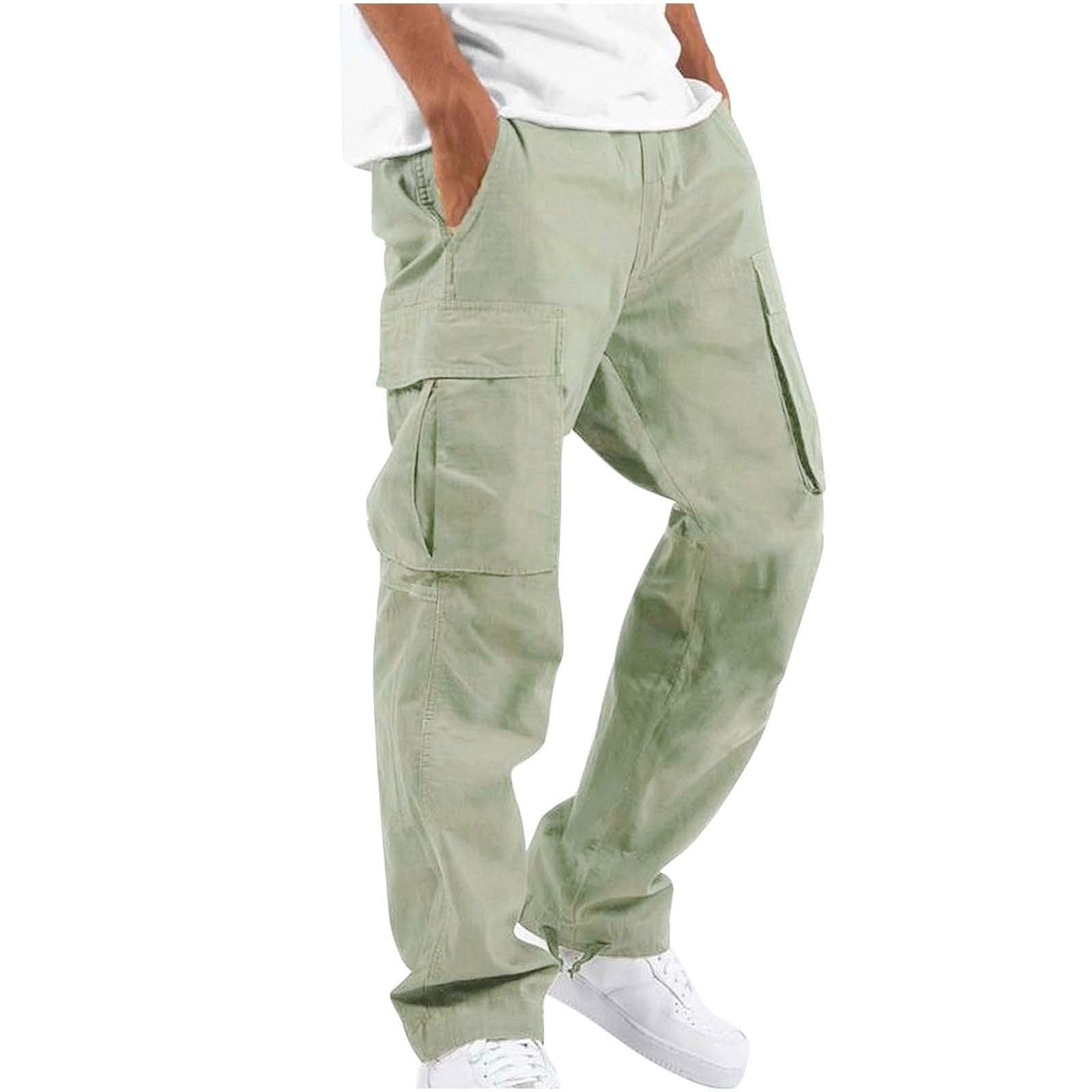 High Waist Black Cargo Pants for Men - Relaxed Fit with Utility Pockets 12
