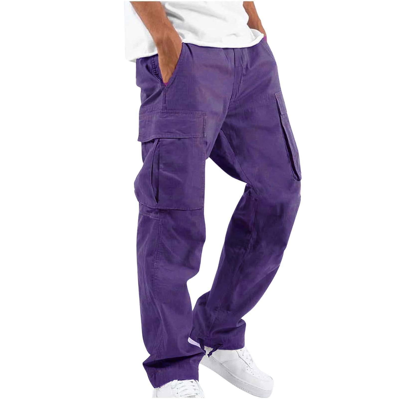High Waist Black Cargo Pants for Men - Relaxed Fit with Utility Pockets 9