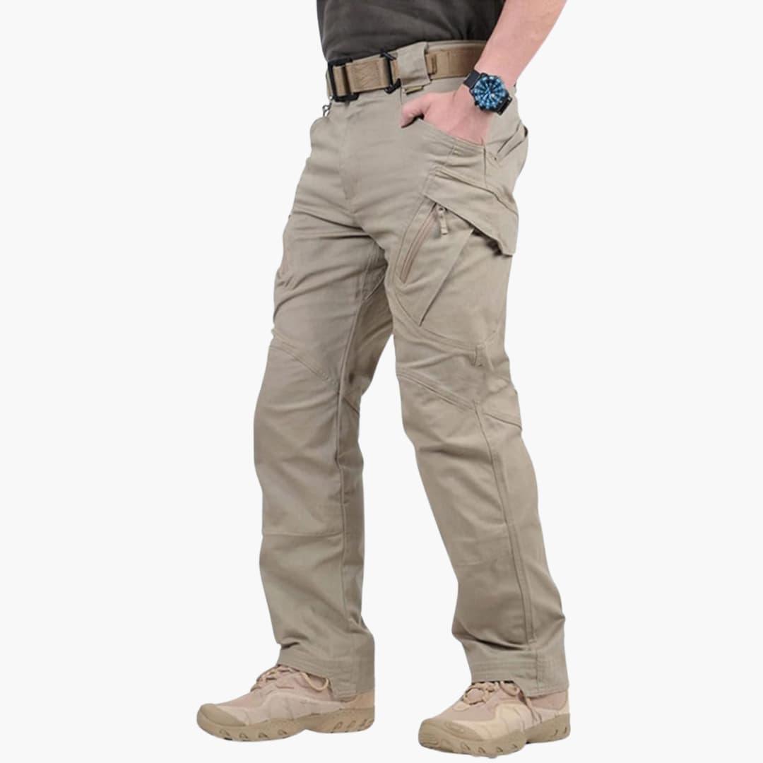 High Waist Black Cargo Pants for Men - Utility Trousers with Pockets 2