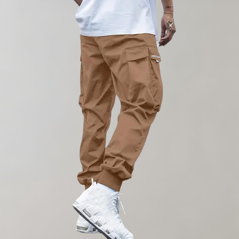 High Waist Mens Cargo Pants with Utility Pockets - Relaxed Fit Urban Trousers 2