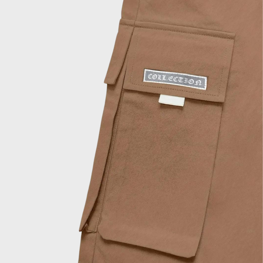 High Waist Mens Cargo Pants with Utility Pockets - Relaxed Fit Urban Trousers 3