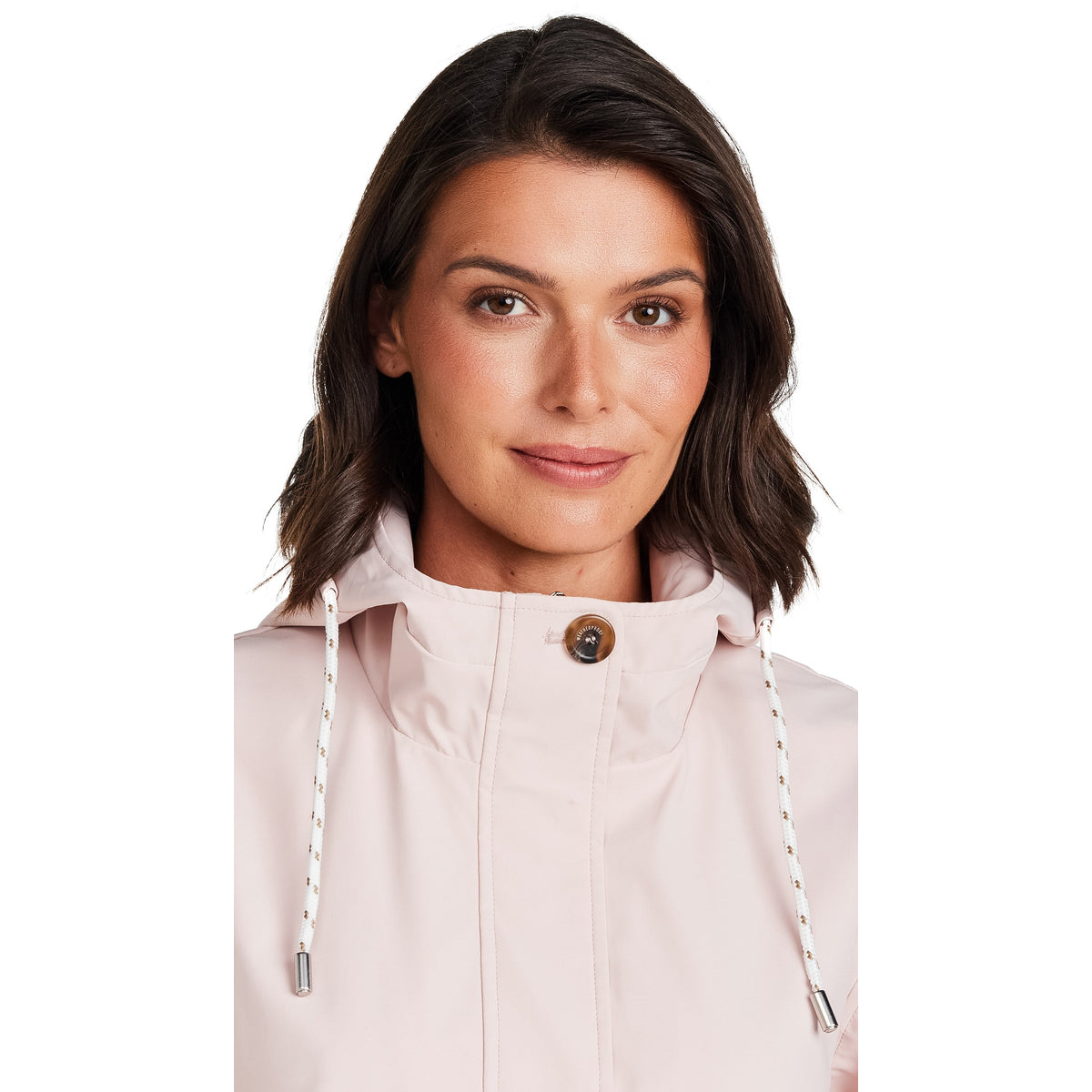 Hooded Rain Jacket Women Waterproof with Elastic Cuffs and Flap Pockets 6