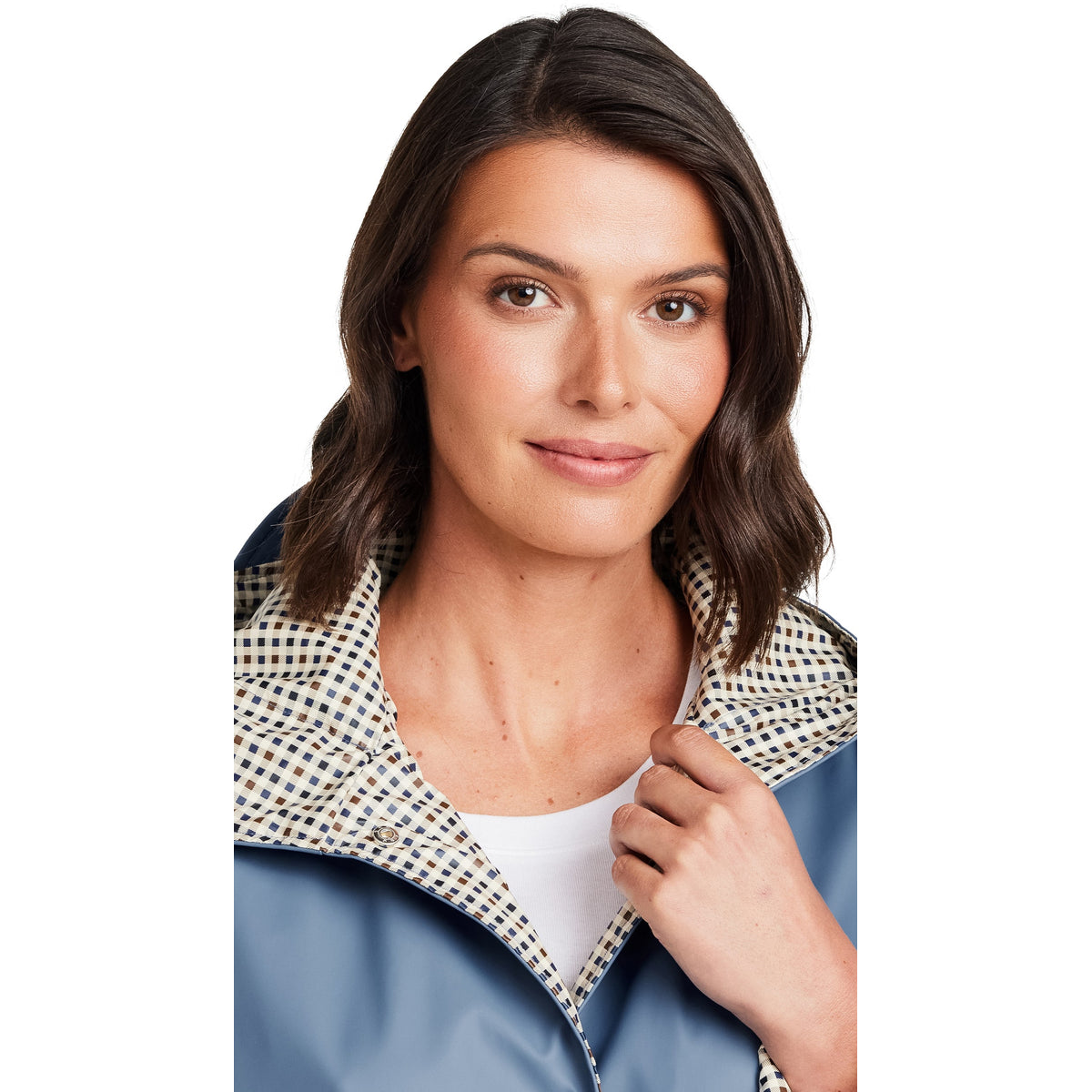 Hooded Rain Slicker Women's Lightweight Water-Resistant Spring Style 6