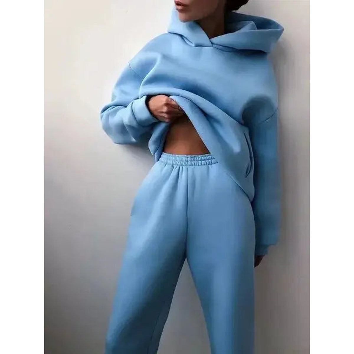 Hoodie and Sweatpants Set Women Casual Sporty Outfit Comfortable Chic 11
