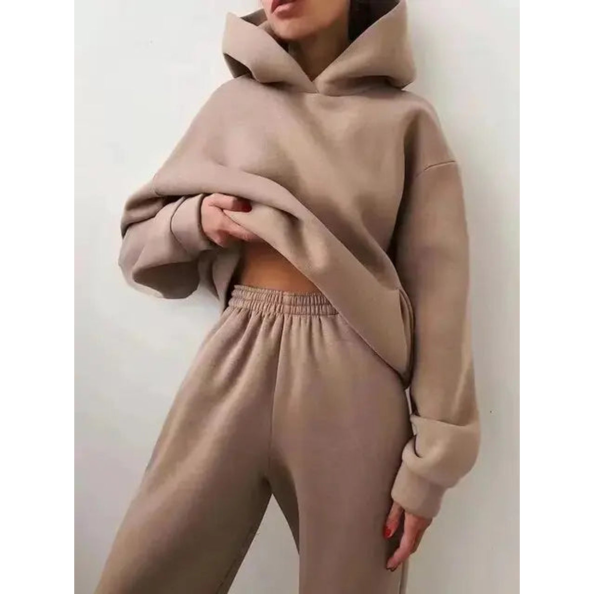 Hoodie and Sweatpants Set Women Casual Sporty Outfit Comfortable Chic 13