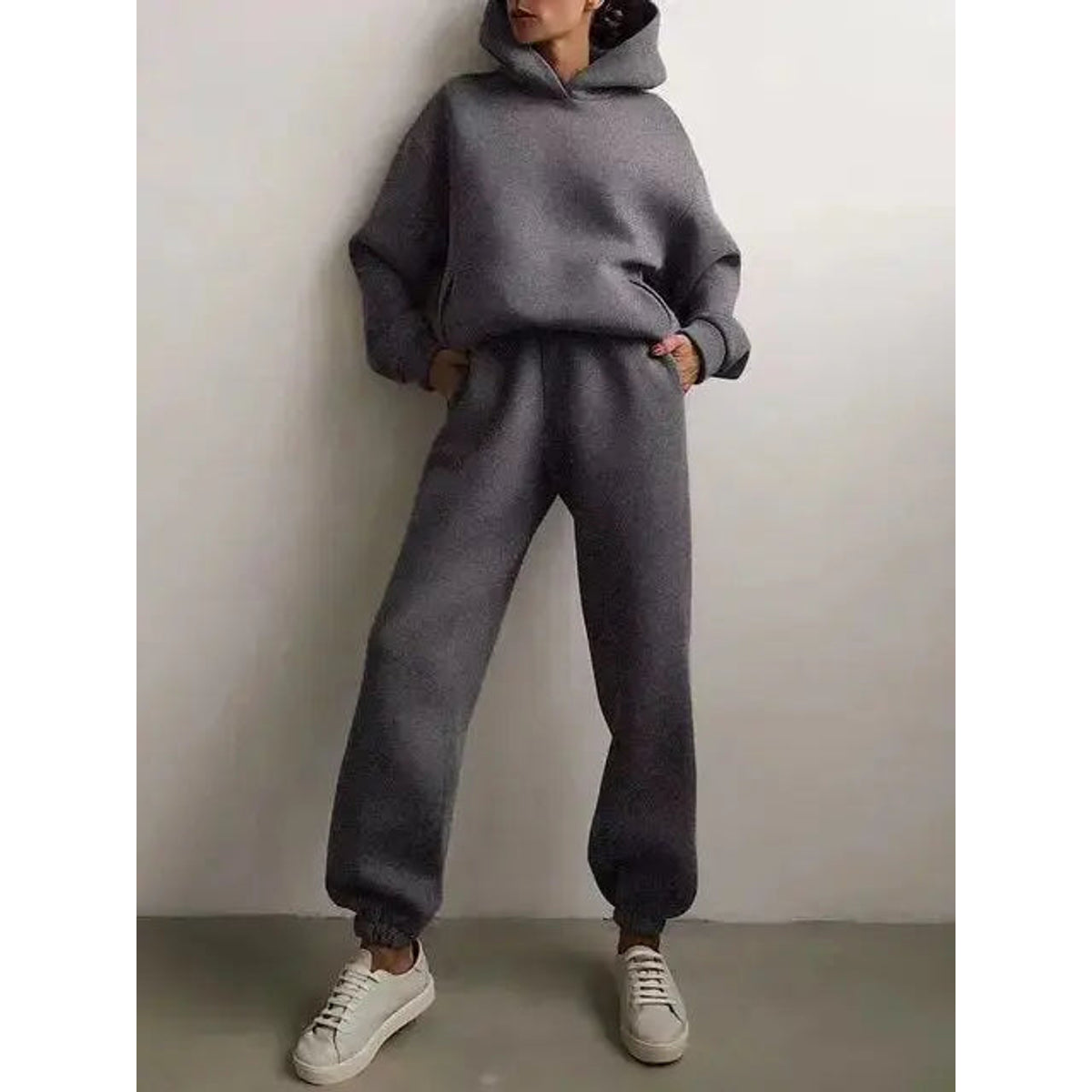 Hoodie and Sweatpants Set Women Casual Sporty Outfit Comfortable Chic 5
