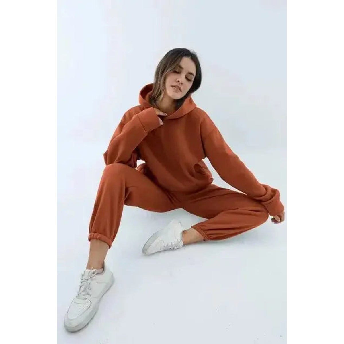Hoodie and Sweatpants Set Women Casual Sporty Outfit Comfortable Chic 6