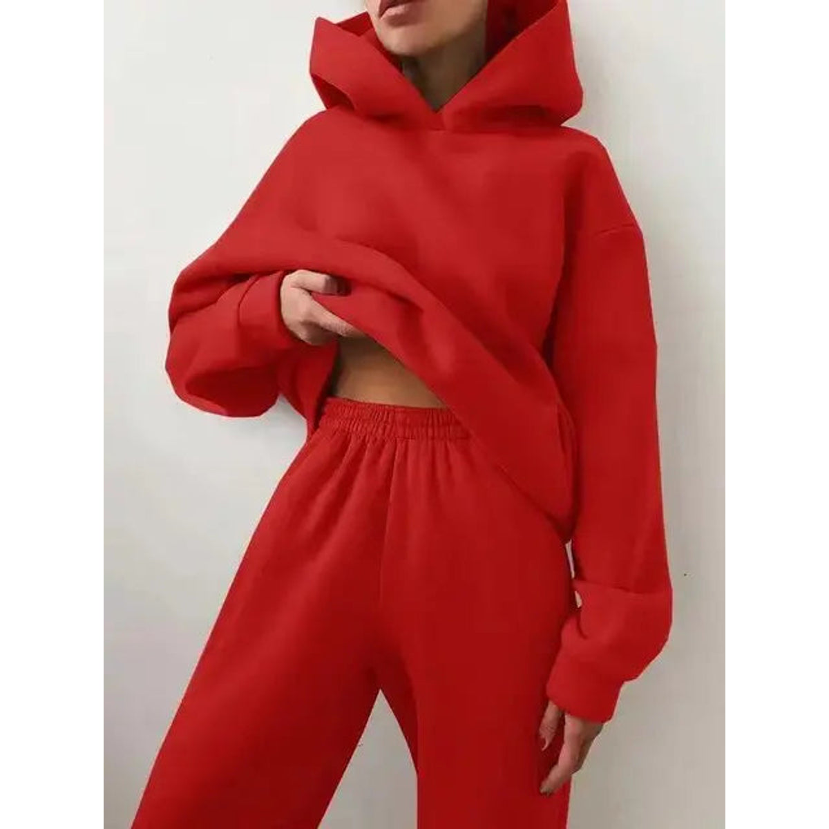 Hoodie and Sweatpants Set Women Casual Sporty Outfit Comfortable Chic 8