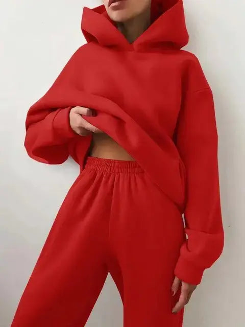 Hoodie and Sweatpants Set Women Casual Sporty Outfit Comfortable Chic 8